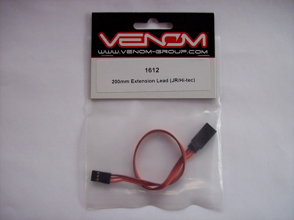 Venom 1612 8" (200mm) JR/Hitec Servo/Battery Extension - Image 1 of 2