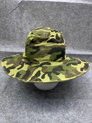 Sombrero Boonie Cubo Militar Adulto Talla Única Verde Camuflaje Algodón Exterior Campamento Foto 1 de 4
