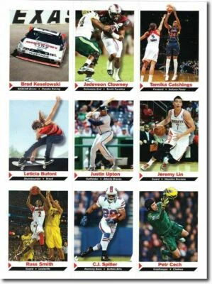 2013 RUSS SMITH SPORTS ILLUSTRATED 9 CARD LOT UNCUT SHEET! W/ JEREMY LIN - Image 1 of 4