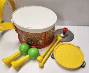 1979  Fisher Price Marching Band Drum & Musical Instruments Pieces #921 - Picture 1 of 5