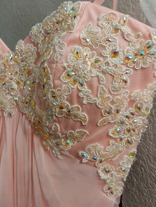 La Femme Festzug Abschlussball Größe 4 Kleid Baumwolle süß rosa - Bild 1 von 5