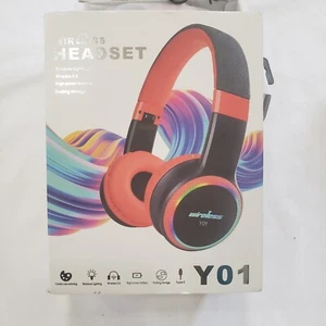 Y01 Wireless Headset Rainbow Lighting, wireless.  - Picture 1 of 5