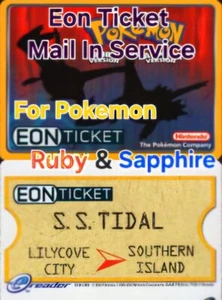 Eon Ticket Mail In Service - Pokémon Ruby & Sapphire - Picture 1 of 3