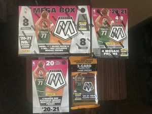 Baloncesto NBA Panini 2020-21 mosaico 1 mega, 1 bláster, 1 percha y 1 paquete de grasa - Imagen 1 de 3
