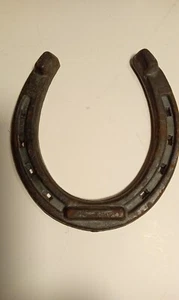 Vintage Diamond Iron Horse Shoe Wall Decor Stamped 1TH 5 1/2" x 4 3/4" - Picture 1 of 7