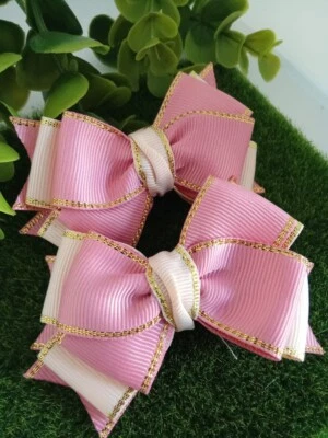 Juego de moño para el cabello brillo colores lisos bebé niño niños accesorios para el cabello  Foto 1 de 4