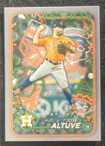 2024 Topps Holiday Jose Altuve argento glitter parallelo #H8 - Foto 1 di 2