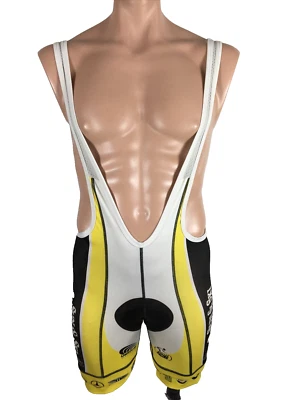 Véloce Speedway Bib Short Cycling Shorts Black Yellow And White sz M - Image 1 of 4