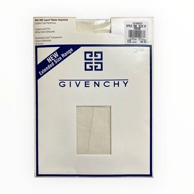 Pantimedias Givenchy Control Top 1993 vintage talla B estilo 392 marfil nuevas con etiquetas Foto 1 de 4