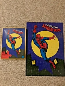 SPIDER-MAN GIANT FLOOR PUZZLE 48 PIECE COMPLETE WADDINGTONS 1977 2.25 X 1.5ft - Picture 1 of 10