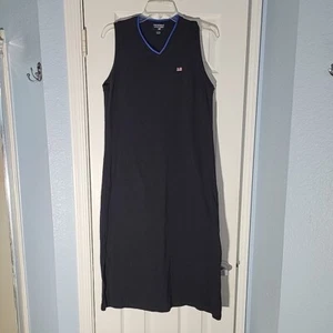 Vestido Ralph Lauren Para Mujer Grande Negro Bandera EE. UU. Atletismo Preppy Golf De Colección - Imagen 1 de 10