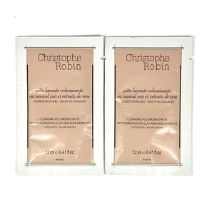 Pasta limpiadora voluminizadora Christophe Robin extractos de rosas muestra 0,41 oz lote de 2 - Imagen 1 de 3