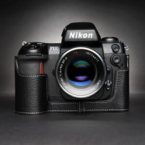 Nikon F100 Genuine Leather Half Case Camera Retro Cover Insert  Handmade 