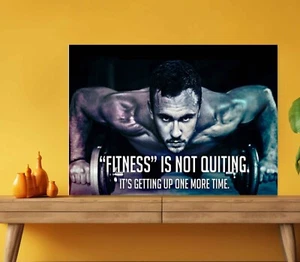 Motivation Workout Gym Fitness 5mm thick Plastic Poster Ready to Hang 60x45cm - Bild 1 von 3