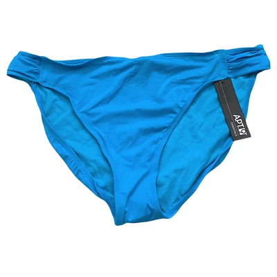NEW Apt 9 Women's Bikini Bottoms Swimsuit size 16 Blue High Waist Full Coverage - Image 1 of 4