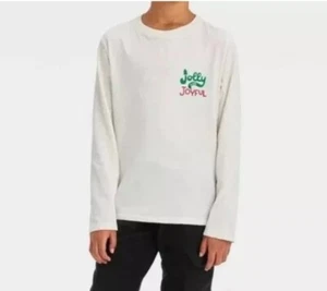 Cat & Jack Jolly and Joyful Kids Long Sleeve Shirt Size XS, S, M, L (Choose) NWT - Picture 1 of 6
