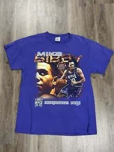 Vintage Mike Bibby Sacramento Kings Rare NBA Basketball Tee CSA Coin Purple Sz M - Picture 1 of 4