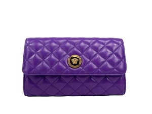 Versace Medusa Quilted Leather Evening Crossbody Clutch Bag - Picture 1 of 5