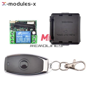 Trasmettitore interruttore telecomando telecomando porta 433 MHz DC12V 1 CH 2 CH wireless RF porta - Foto 1 di 28