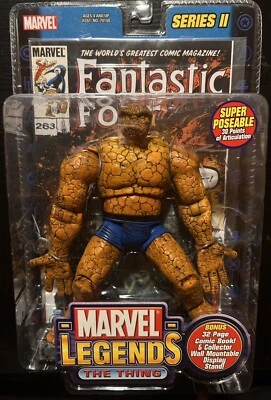 NUEVO 2002 Toy Biz Marvel Legends Serie 2 The Thing Figura de Acción Sellada Foto 1 de 4