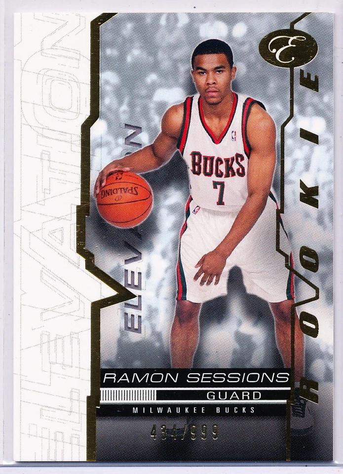 2007-08 BOWMAN ELEVATION #70 RAMON SESSIONS RC 434/999 MILWAUKEE BUCKS - NEVADA - Image 1 of 1