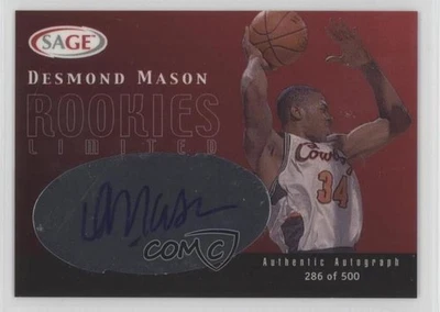 Sage Rookie Limited 2000 automático/500 Desmond Mason #R18 automático radiocontrol Foto 1 de 2