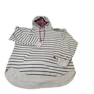 Maurices Women's Size XXL Black White Plus Size Homeward Striped Fleece Hoodie - Picture 1 of 10
