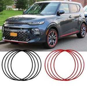 4pcs Car Wheel Hub Rim Edge Protector Ring Tire Guard Sticker For Kia Soul 10-23 - Picture 1 of 31