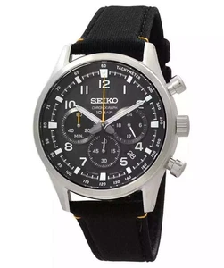 Seiko Discover More Chronograph Black Dial Quartz 100M Men's Watch SSB449P1 - Picture 1 of 3
