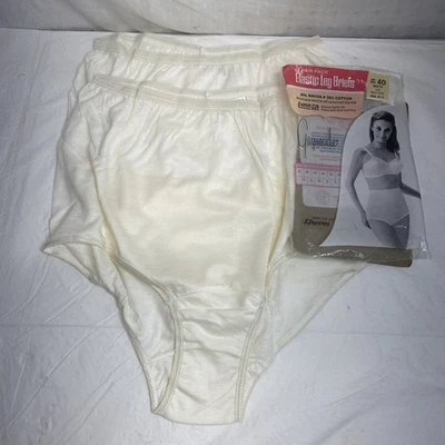 Calzoncillos vintage Gaymode bragas abuela talla 40 - Juego de 2 JC Penney NOS descoloridos Foto 1 de 4