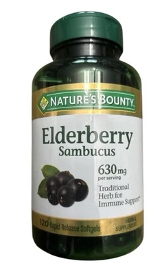 Suplemento de saúco Nature's Bounty Sambucus cápsulas blandas 630 mg Foto 1 de 2