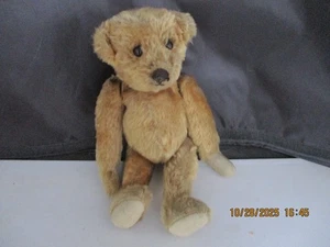 11" Antique Excelsior/Straw Filled Mohair Teddy Bear, Fully Jointed - Picture 1 of 8