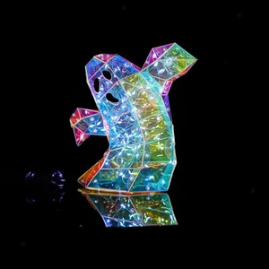 Iridescent Spooky Ghost 3D Desktop Ornament for Living Room Kitchen Birthday - Picture 1 of 6