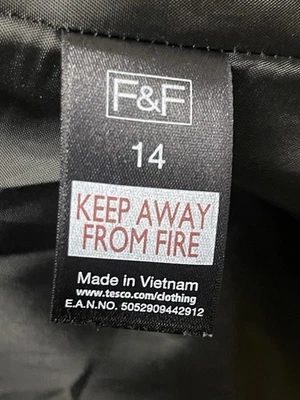 Pre Loved VINTAGE F&F Double Breasted women’s Pea-Coat  BLACK-UK 14”EUR-40-U.S12 - Image 1 of 4