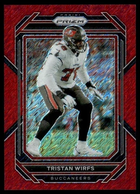 2022 Prizm Red Shimmer Prizms Tristan Wirfs /35 Tampa Bay Buccaneers #277 - Image 1 of 2