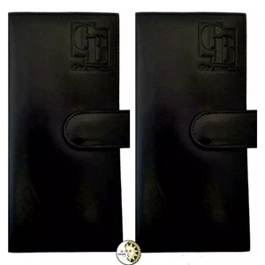 LOTE X 2 CARTERAS OFICIALES DE CUERO NEGRAS CON RESPALDO DORADO PARA TODOS LOS BILLETES AURUM CON RESPALDO DORADO - Imagen 1 de 5