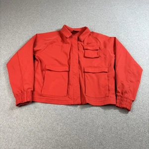 Nike Jacket Mens Small Red Utility Field Zip Snap Front Cropped Streetwear Y2K - Picture 1 of 11