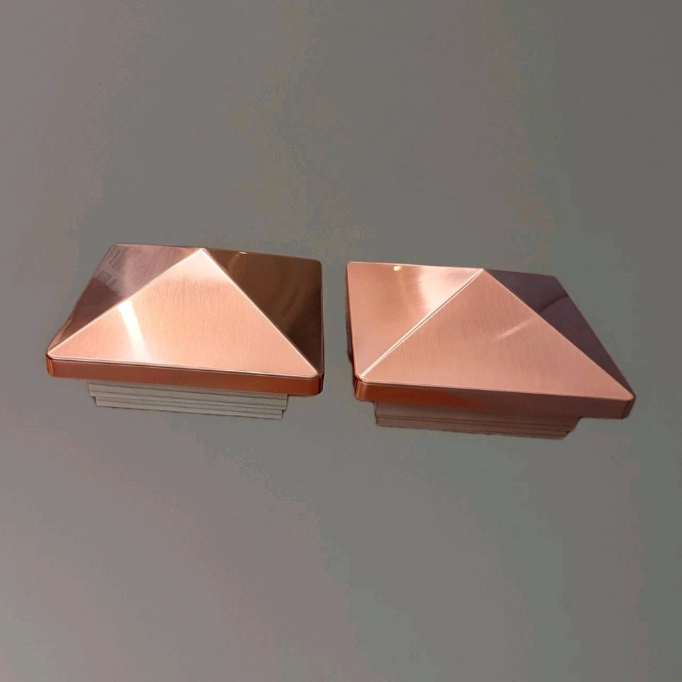 Maine Ornamental 4x4 Victoria High Point Post Cap # 72221 Real Copper Finish 6pc