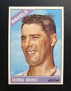 1966 Topps #393 George Brunet NM-MT No Creases Angels HIGH END SET BREAK (A)