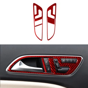 RED Front Door Handle Trim Cover For Mercedes Benz CLA 2014-2018/GLA 2015-2018 - Picture 1 of 11