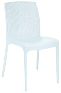 Rattan Back Stackable Indoor Outdoor Patio Dining Chairs; 2 Chairs Made in Italy - Picture 1 of 8