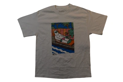 Camisa blanca divertida bronceadora Yeti muñeco de nieve Let's Get Weird para niños jóvenes nueva con etiquetas M Foto 1 de 4