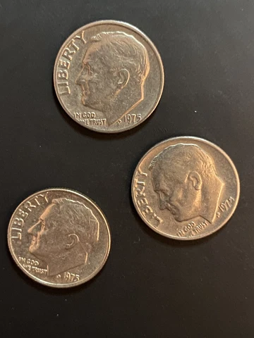 1975 No Mint Mark Dimes Cover