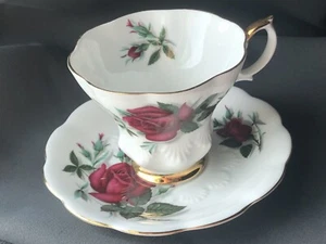Royal Albert  Bone China Teacup Saucer Sweet Hearts Roses 6 Patricia Series EUC - Picture 1 of 5