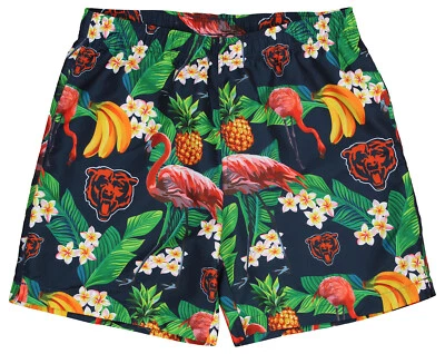 Pantalones cortos florales para caminar Forever Collectibles NFL para hombre Chicago Bears Foto 1 de 2