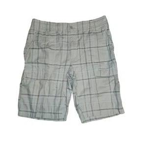 Vintage Nike Sportswear Shorts Men XL Plaid Drawstring Cotton Beige 341535-072 - Picture 1 of 24