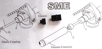 SME Rubber Coupling Rubbers For SME 3009 & 3012 Vintage Tonearms Pick Ups - Image 1 of 4