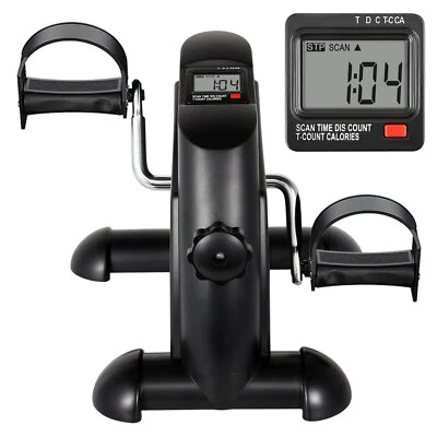 Mini Exercise Bike Pedal Exerciser Arm & Leg Workout Peddler Cycle W/LCD Display - Image 1 of 4