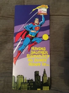 Vintage Greeting Birthday Card DC Superman 1978 Original NOS New Mark I # 17 - Picture 1 of 12