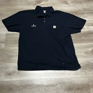 Carhartt Polo Shirt Adult Cleveland written out Black and White 2XL Men’s - Picture 1 of 11